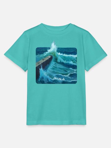 Wellenbrecher - Stanley/Stella Kinder T-Shirt MINI CREATOR - Poolblau