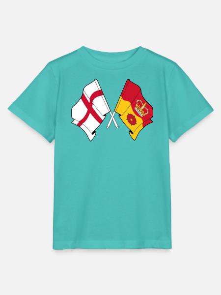 Hampshire & England Crossed - Stanley/Stella Kinder T-Shirt MINI CREATOR - Poolblau