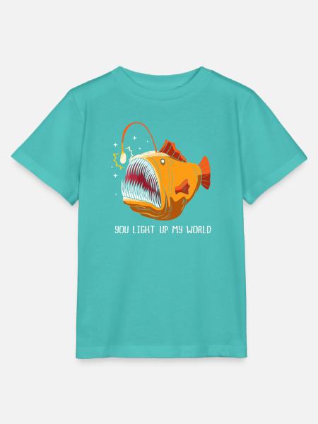 Anglerfisch - Stanley/Stella Kinder T-Shirt MINI CREATOR  - Poolblau