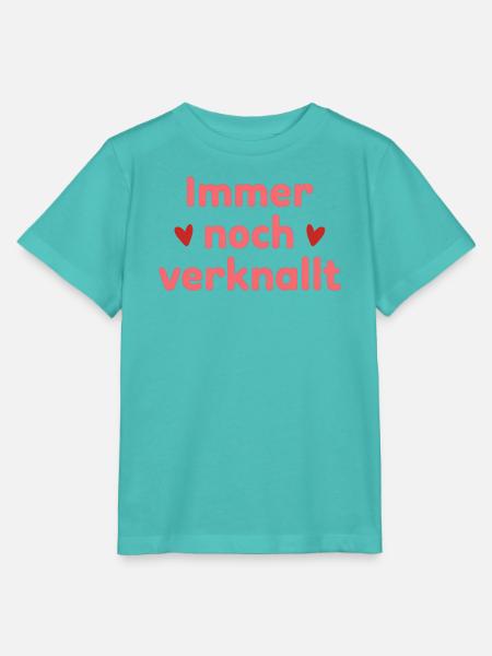 Immer noch verknallt – Liebe Statement Spruch - Stanley/Stella Kinder T-Shirt MINI CREATOR - Poolblau