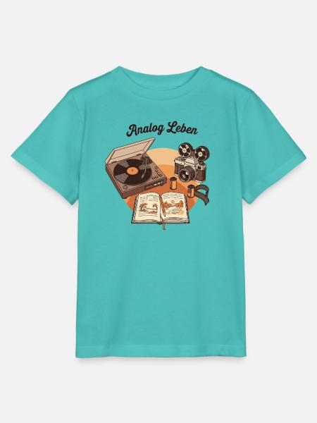 Analog Leben Retro Technik & Natur - Stanley/Stella Kinder T-Shirt MINI CREATOR - Poolblau