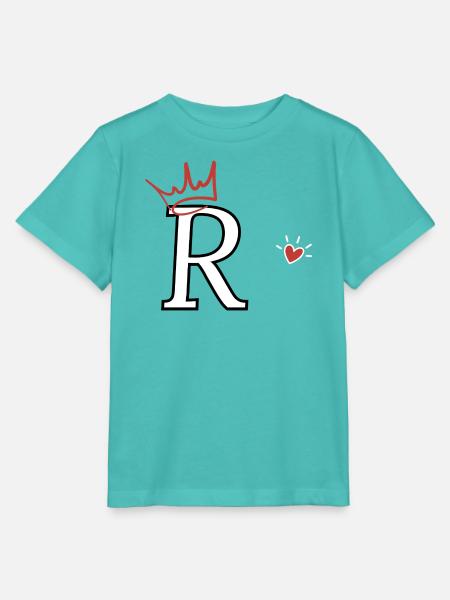 Buchstabe r Kronenherz - Stanley/Stella Kinder T-Shirt MINI CREATOR - Poolblau