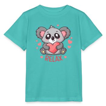 Koala Coeur Relax – Süße Zärtlichkeit - Stanley/Stella Kinder T-Shirt MINI CREATOR  - Poolblau - Vorne
