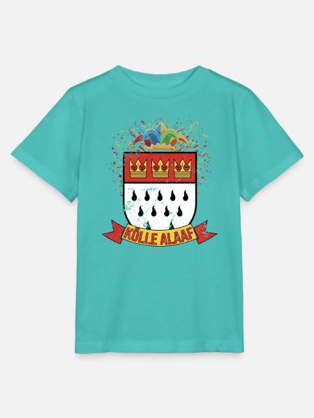 Köln Alaaf Wappen Konfetti - Stanley/Stella Kinder T-Shirt MINI CREATOR - Poolblau