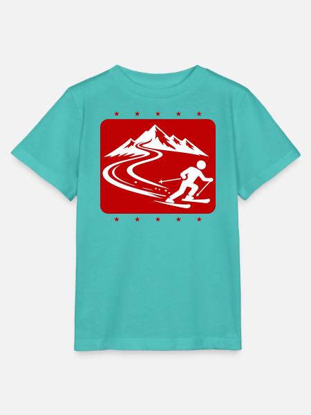 Ski Berge - Stanley/Stella Kinder T-Shirt MINI CREATOR - Poolblau