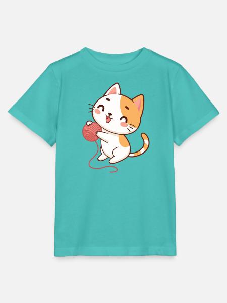 Happy Kitten und Garn - Stanley/Stella Kinder T-Shirt MINI CREATOR - Poolblau