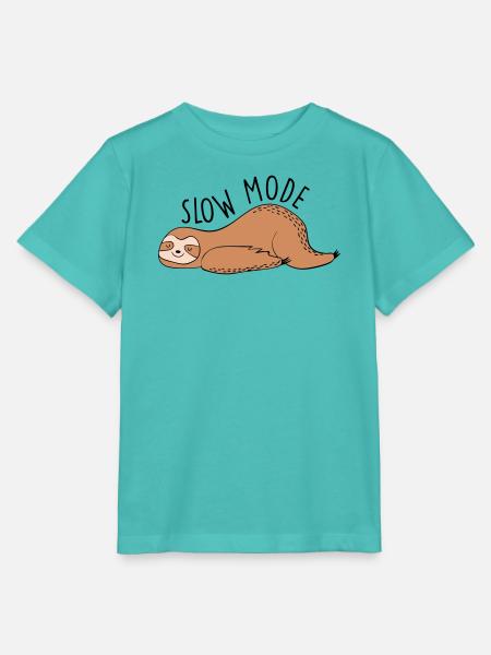 Fauler Langsammodus - Stanley/Stella Kinder T-Shirt MINI CREATOR - Poolblau