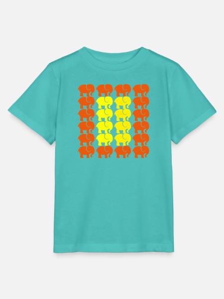 ELEFANT - Stanley/Stella Kinder T-Shirt MINI CREATOR - Poolblau