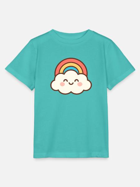 Cloud Smile Regenbogen - Stanley/Stella Kinder T-Shirt MINI CREATOR  - Poolblau