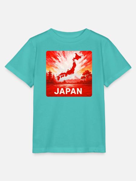 Japan Reise Design - Stanley/Stella Kinder T-Shirt MINI CREATOR - Poolblau