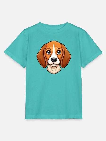 Beagle-Gesicht - Stanley/Stella Kinder T-Shirt MINI CREATOR - Poolblau