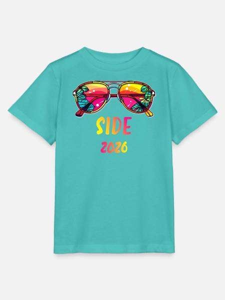 Side 2026 Neon Sonnenbrille - Stanley/Stella Kinder T-Shirt MINI CREATOR - Poolblau