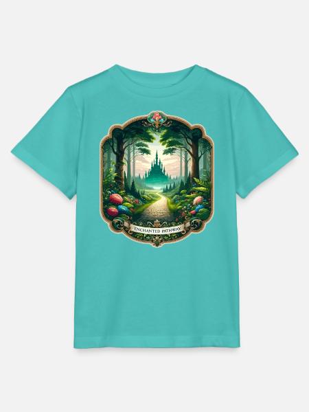 Verzauberter Pfad zum Schloss - Stanley/Stella Kinder T-Shirt MINI CREATOR - Poolblau