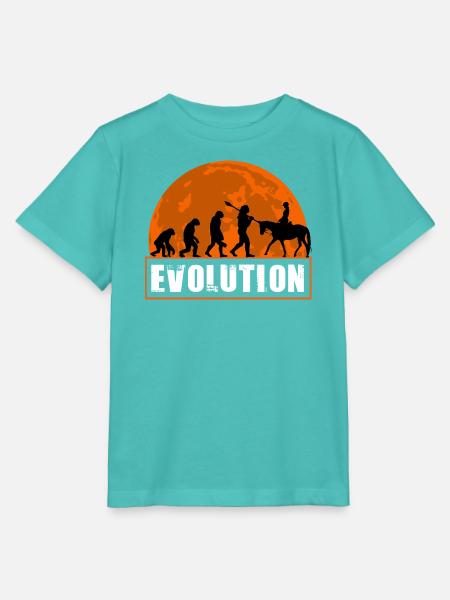Evolution des Menschen Reitkunst - Stanley/Stella Kinder T-Shirt MINI CREATOR - Poolblau