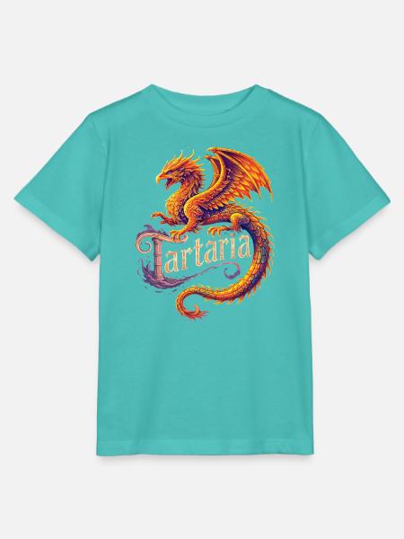 Hartaria Feuerdrache - Stanley/Stella Kinder T-Shirt MINI CREATOR  - Poolblau
