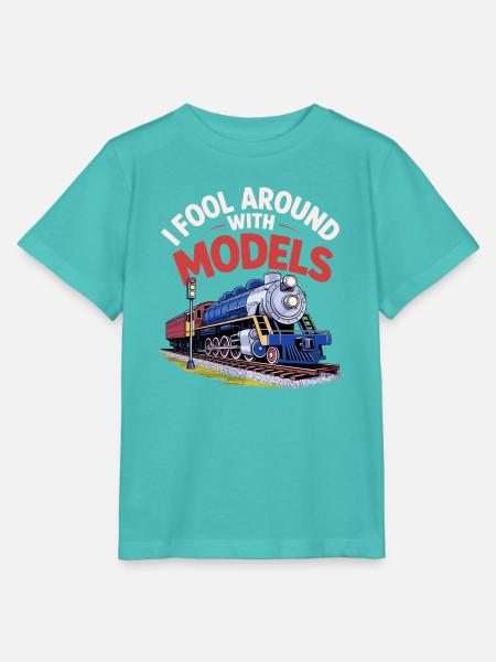 Ich spiele mit Modellen herum - Stanley/Stella Kinder T-Shirt MINI CREATOR  - Poolblau