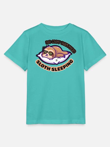 Do Not Disturb Faultier Schlaf - Stanley/Stella Kinder T-Shirt MINI CREATOR - Poolblau