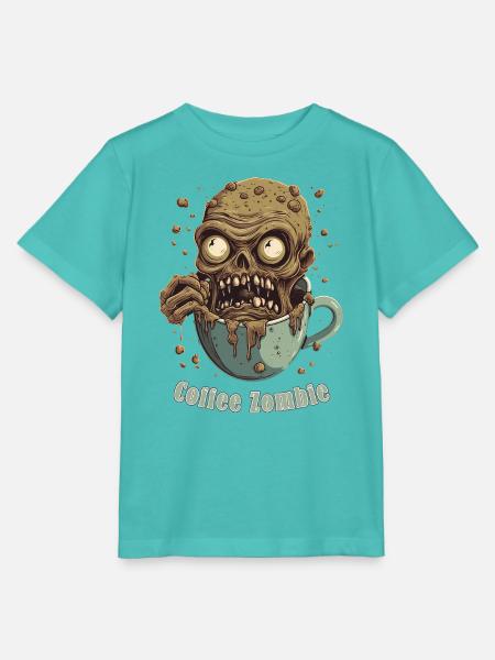 Kaffeemonster - Koffein Zombie - Morgenmuffel - Stanley/Stella Kinder T-Shirt MINI CREATOR - Poolblau