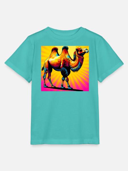Kamel - Stanley/Stella Kinder T-Shirt MINI CREATOR - Poolblau