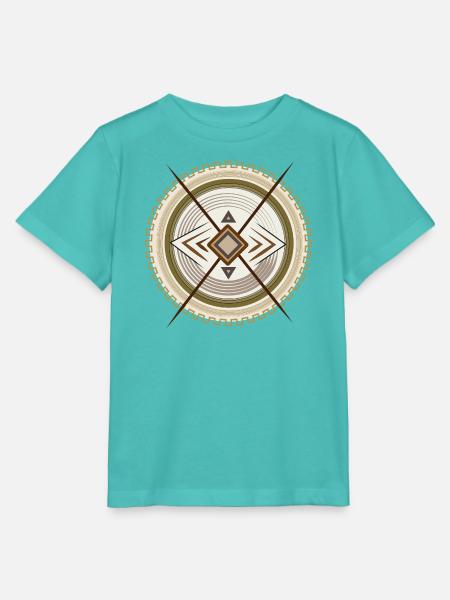 Geometrisches Tribal-Mandala Emblem - Stanley/Stella Kinder T-Shirt MINI CREATOR - Poolblau