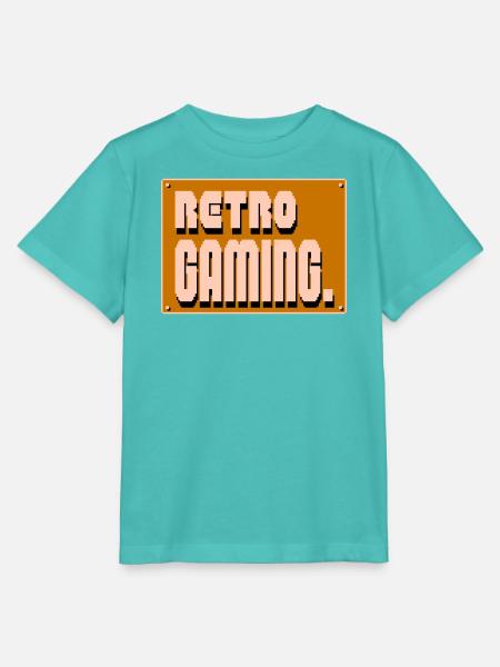 Retro-Gaming-Pixelkunst - Stanley/Stella Kinder T-Shirt MINI CREATOR - Poolblau