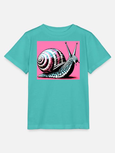 Schnecke - Stanley/Stella Kinder T-Shirt MINI CREATOR - Poolblau