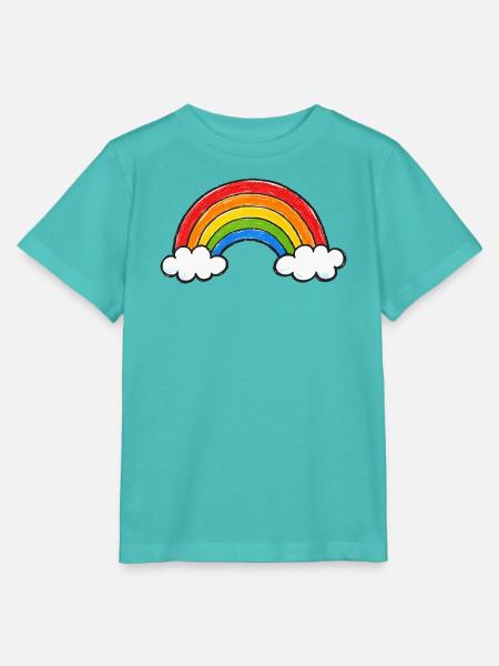 Handgezeichneter Regenbogen - Stanley/Stella Kinder T-Shirt MINI CREATOR - Poolblau