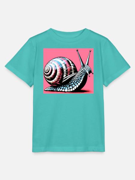 Schnecke - Stanley/Stella Kinder T-Shirt MINI CREATOR  - Poolblau