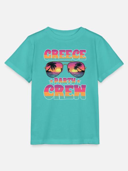 Greece Party Crew - Stanley/Stella Kinder T-Shirt MINI CREATOR - Poolblau