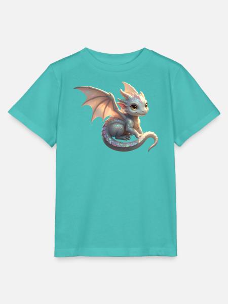 Kleiner süßer Drache - Stanley/Stella Kinder T-Shirt MINI CREATOR  - Poolblau