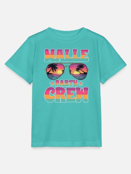 Malle Party Crew - Stanley/Stella Kinder T-Shirt MINI CREATOR - Poolblau