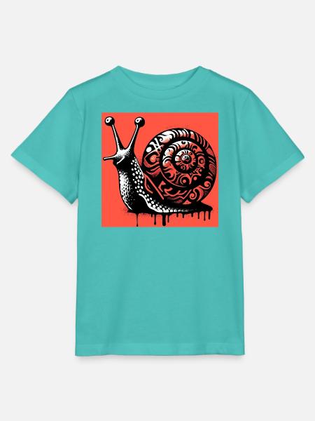 Schnecke - Stanley/Stella Kinder T-Shirt MINI CREATOR  - Poolblau