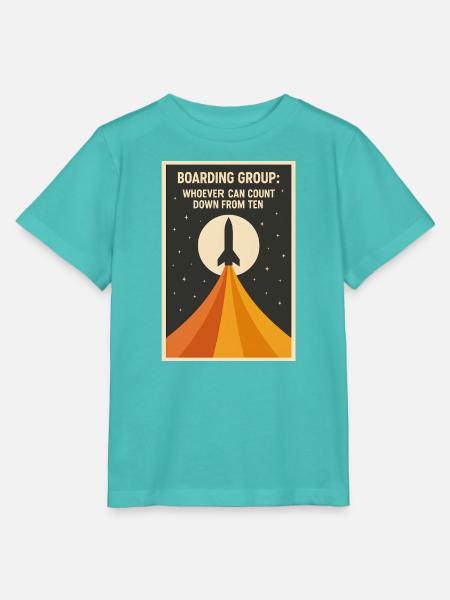 Countdown Boarding | Rakete Space Humor - Stanley/Stella Kinder T-Shirt MINI CREATOR - Poolblau