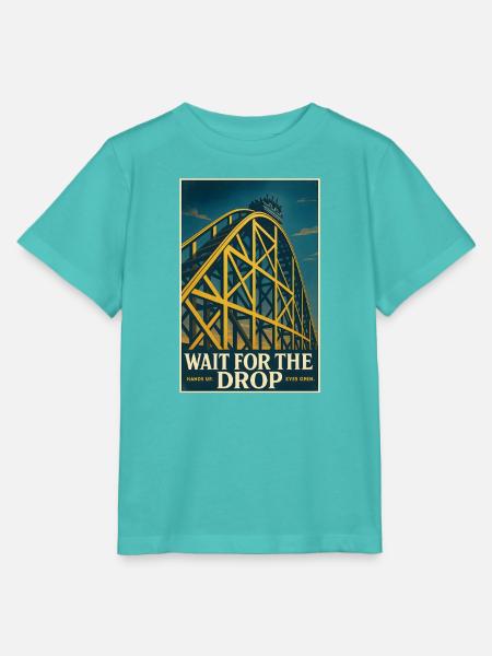 Warte auf den Drop | Achterbahn Thrill - Stanley/Stella Kinder T-Shirt MINI CREATOR  - Poolblau