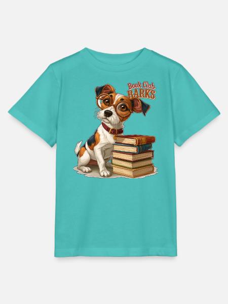 Buchclub bellt Lesewelpe - Stanley/Stella Kinder T-Shirt MINI CREATOR  - Poolblau