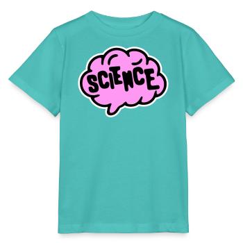 Déclaration scientifique : Déclaration sur l’éducation des nerds - T-shirt bio MINI CREATOR Stanley/Stella Enfant - bleu piscine - Devant