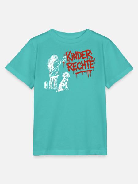 Kinderrechte Graffiti weiß und roter Schrift - Stanley/Stella Kinder T-Shirt MINI CREATOR - Poolblau