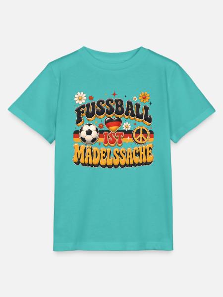 FUSSBALL MÄDELSACHE DESIGN - Stanley/Stella Kinder T-Shirt MINI CREATOR - Poolblau
