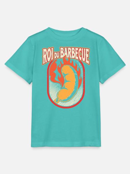 Feuer-Barbecue-König - Stanley/Stella Kinder T-Shirt MINI CREATOR  - Poolblau