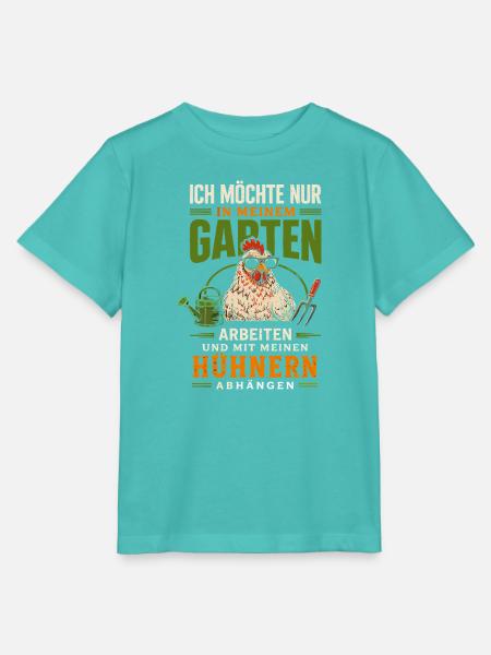 Gartenarbeit mit Hühnern Abhängen - Stanley/Stella Kinder T-Shirt MINI CREATOR  - Poolblau