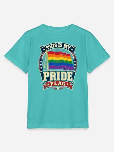 Mein Pride Flaggen-Design - Stanley/Stella Kinder T-Shirt MINI CREATOR  - Poolblau