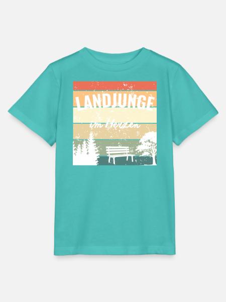 Landjunge im Herzen – Mein Zuhause - Stanley/Stella Kinder T-Shirt MINI CREATOR  - Poolblau