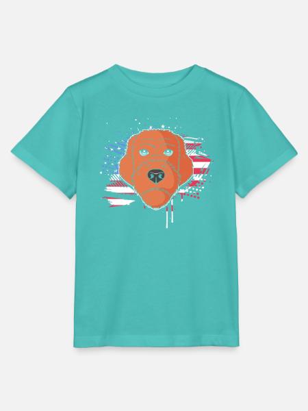 Griffon Hund - Stanley/Stella Kinder T-Shirt MINI CREATOR - Poolblau
