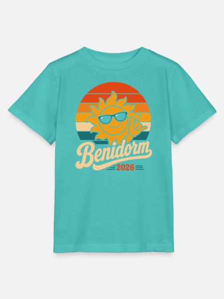 Benidorm Retrosonne 2026 - Stanley/Stella Kinder T-Shirt MINI CREATOR  - Poolblau
