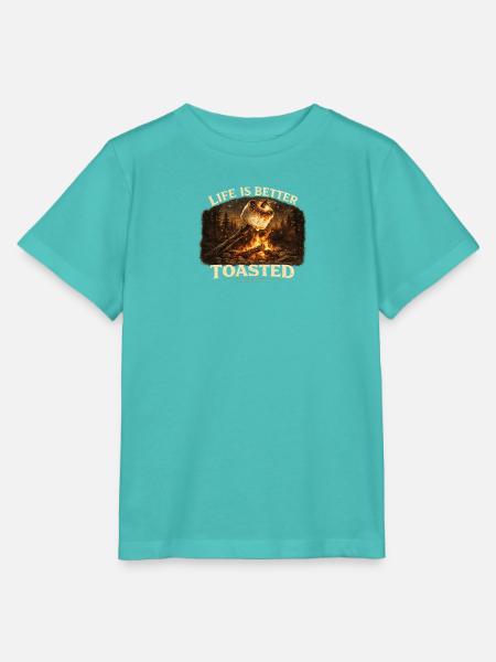 Life Is Better Toasted - Stanley/Stella Kinder T-Shirt MINI CREATOR - Poolblau