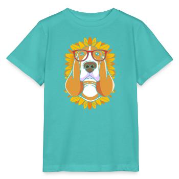 Basset Hound - Stanley/Stella Kinder T-Shirt MINI CREATOR  - Poolblau - Vorne