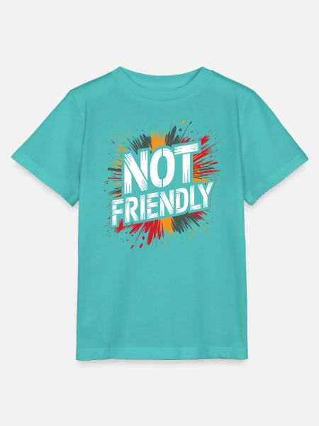 Not Friendly Introvertiert Antisocial Einzelgänger - Stanley/Stella Kinder T-Shirt MINI CREATOR  - Poolblau