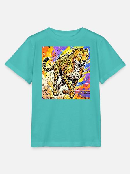 Gepard - Stanley/Stella Kinder T-Shirt MINI CREATOR - Poolblau