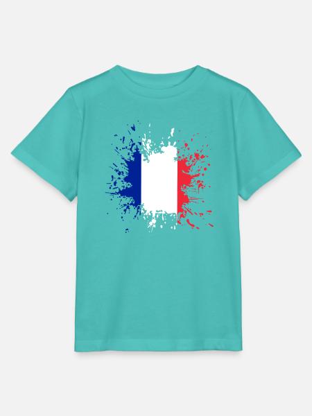 FranzösischeFlagge Spritzer - Stanley/Stella Kinder T-Shirt MINI CREATOR - Poolblau