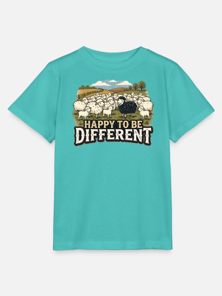 Black sheep - Happy to be different - Stanley/Stella Kinder T-Shirt MINI CREATOR - Poolblau